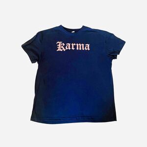 Unbranded Women's Navy and Tan T-shirt